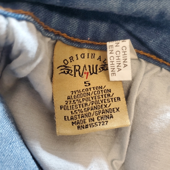 Raw 7 Original Junior's Skinny Blue Jeans Size 5 - Picture 8 of 12
